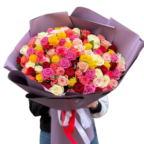 🌸 Premium Mixed Color Rose Bouquet